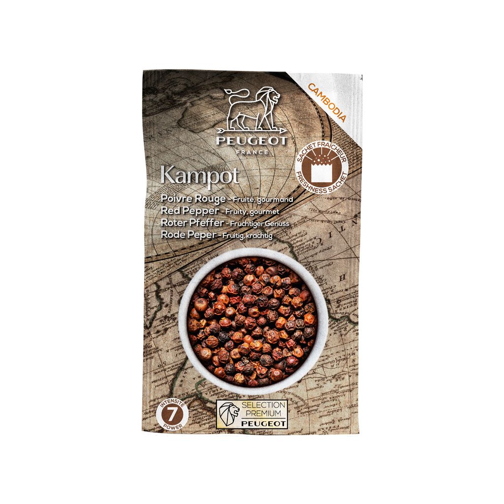 3 sachets fraîcheur de poivre rouge premium Kampot (Cambodge) - Visuel 1